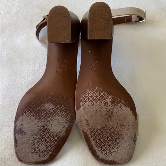 Tory Burch Stacked Leather Sandal VGC 6 1/2 - Picture 6 of 7